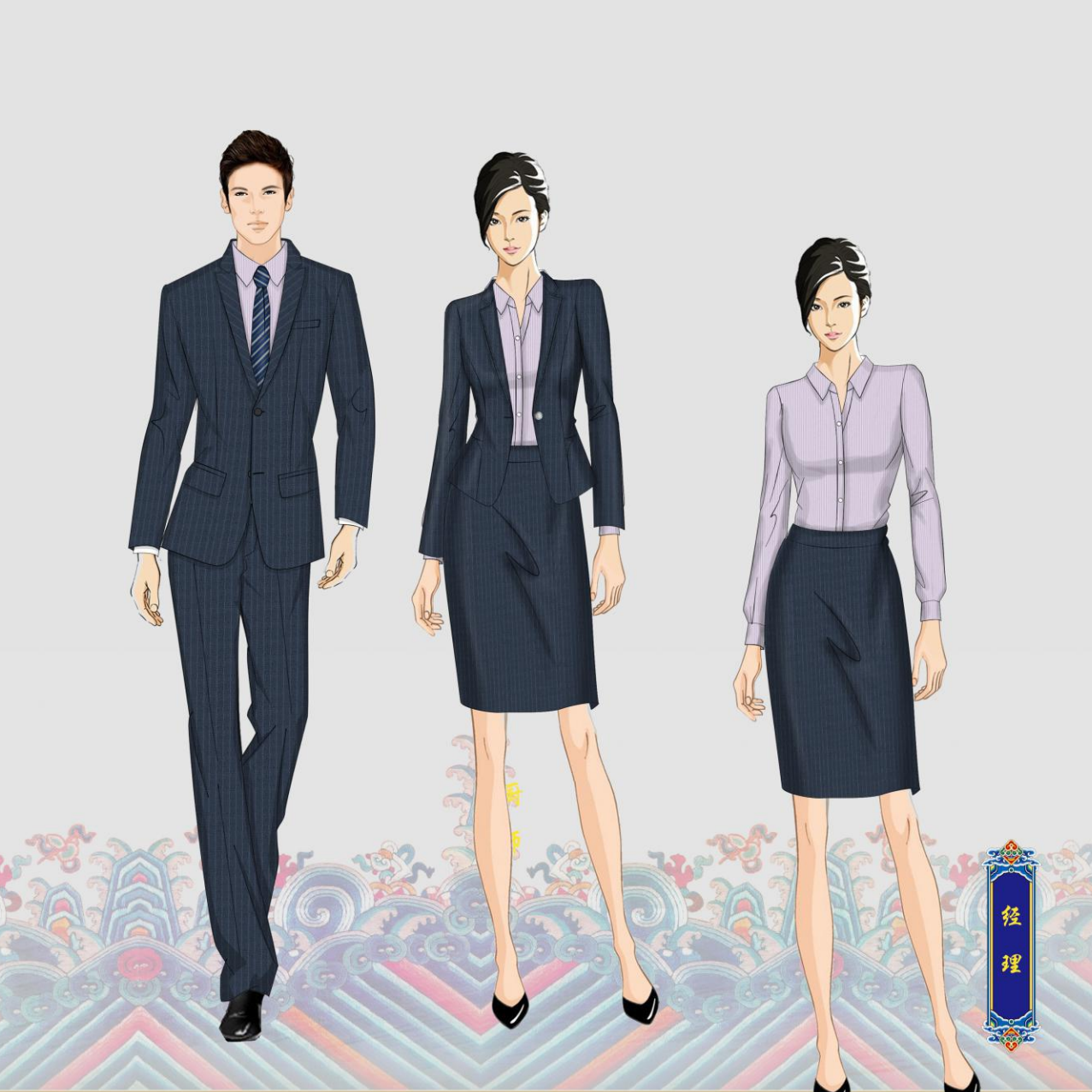 酒店女式長袖工作服制作時要注意什么？【金剪子服裝】